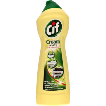 Mleczko czyszczące CIF 750ml Lemon z mikrokryształkami Mleczko czyszczące CIF 750ml Lemon z mikrokryształkami
