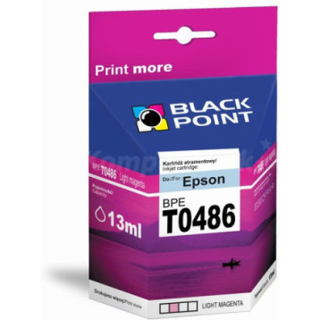 Tusz BLACK POINT (BPET0486LM) jasny purpurowy 13ml zamiennik EPSON (T0486/C13T04864010) R200/220/300 Tusz BLACK POINT (BPET0486LM) jasny purpurowy 13ml zamiennik EPSON (T0486/C13T04864010) R200/220/300