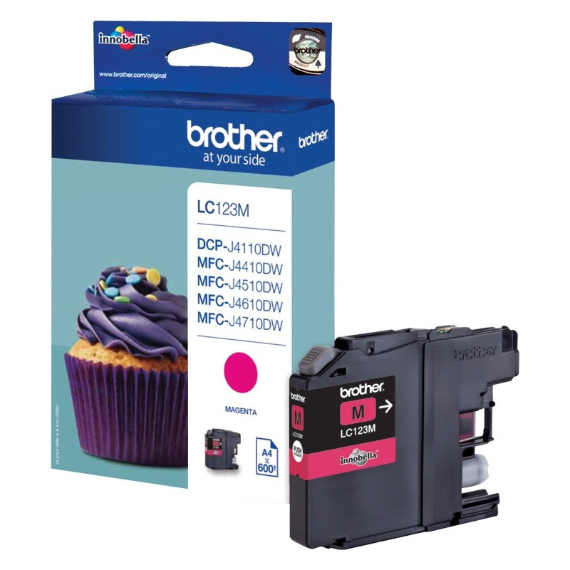 Tusz BROTHER (LC123M) purpurowy 600str Tusz BROTHER (LC123M) purpurowy 600str