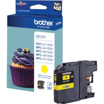 Tusz BROTHER (LC123Y) żółty 600str Tusz BROTHER (LC123Y) żółty 600str