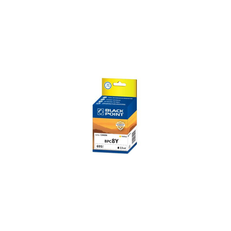 Tusz BLACK POINT (BPC8Y) żółty 880str zamiennik EPSON (CLI-8Y/0623B001) IP4200/4300/4500/5200