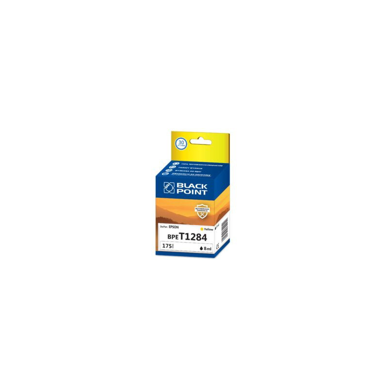 Tusz BLACK POINT (BPET1284) żółty 8ml zamiennik EPSON (T1284/C13T12844012) S22/SX125/SX425W/BX305F Tusz BLACK POINT (BPET1284) żółty 8ml zamiennik EPSON (T1284/C13T12844012) S22/SX125/SX425W/BX305F