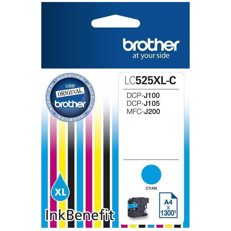 Tusz BROTHER (LC525XL-C) niebieski 1300str