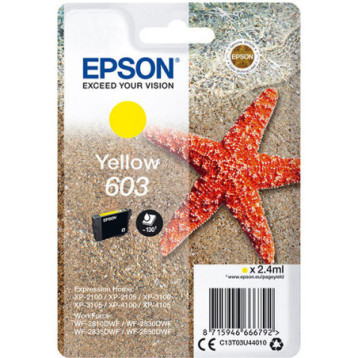 Tusz EPSON (603/C13T03U44010) żółty 2,4ml Tusz EPSON (603/C13T03U44010) żółty 2,4ml