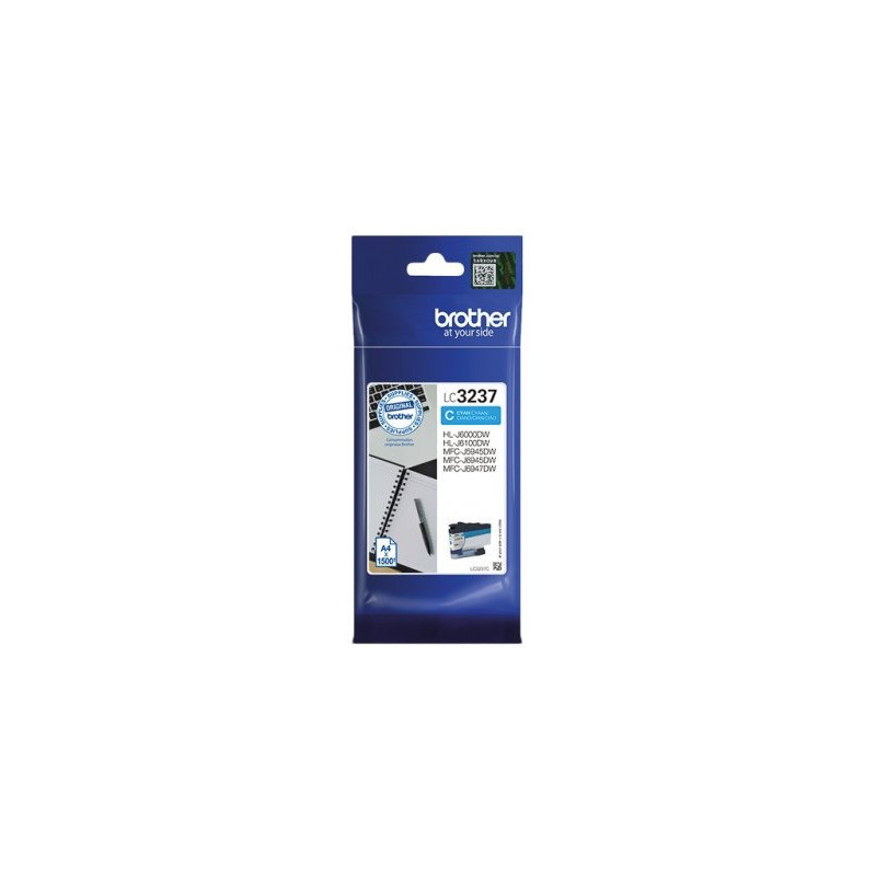 Tusz BROTHER (LC3237C) niebieski 1500str