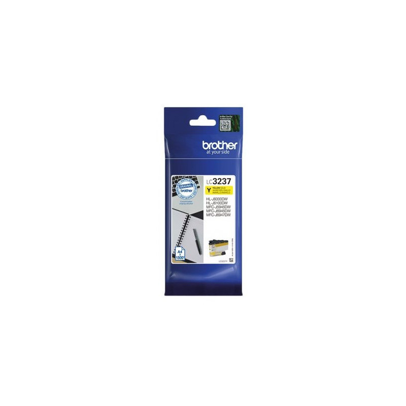 Tusz BROTHER (LC3237Y) żółty 1500str