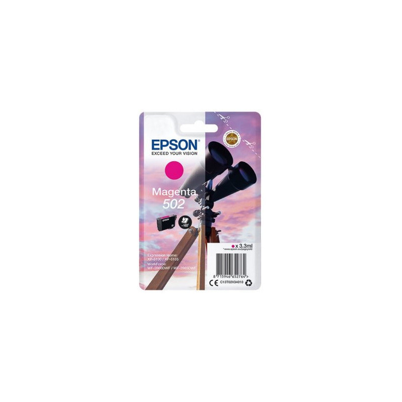 Tusz EPSON (502/C13T02V34010) purpurowy 3,3ml/160str