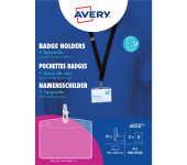 Holder na identyfikatory 60x90mm ze smyczą (10 sztuk+16 wkładów) 4825 AVERY