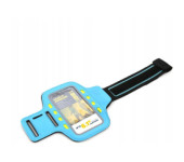 Etui/opaska na ramię do telefonu PLATINET z diodami led niebieskie (43706)