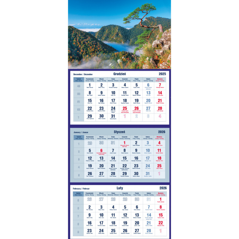 Kalendarz trójdzielny T-105T-01 Michalczyk i Prokop