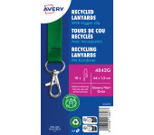 Smycz z karabińczykiem (10 sztuk) 440x15mm zielona 4842G AVERY