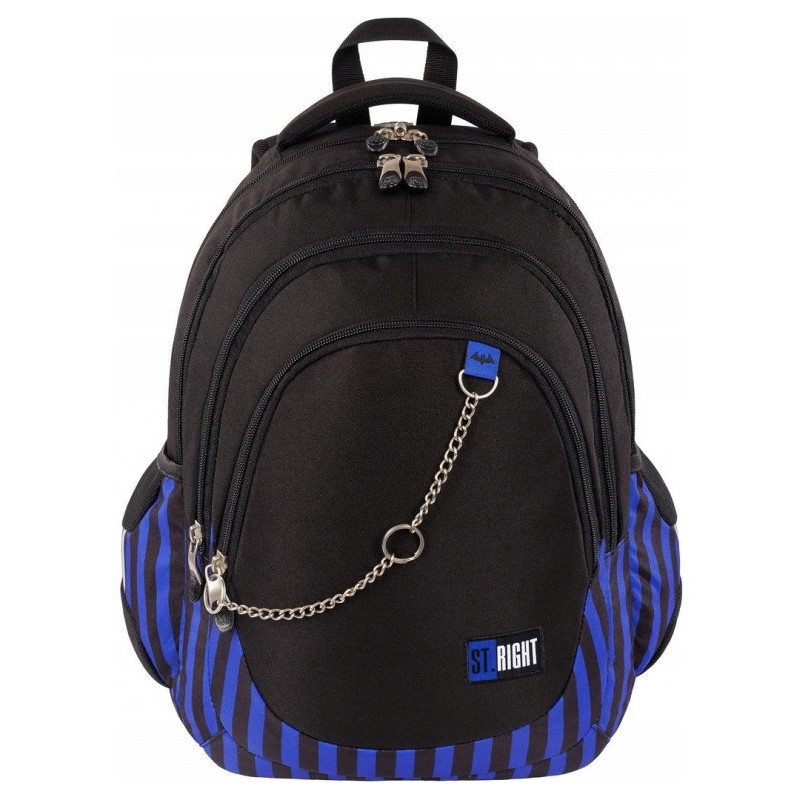 Plecak szkolny 4-komorowy Tornister młodzieżowy Black&Blue BP-06 ST.RIGHT St.Majewski