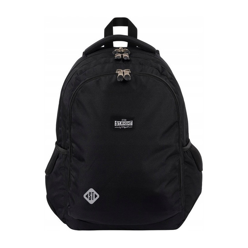 Plecak szkolny 3-komorowy Tornister młodzieżowy St.Black Vintage BP-73 ST.RIGHT St.Majewski