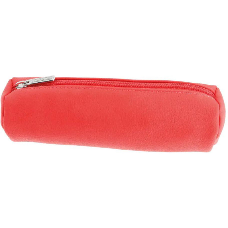 Piórnik szkolny na suwak Saszetka Kosmetyczka okrągła Coralle czerwona 50039050 HERLITZ
