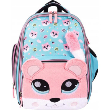 Plecak szkolny 2-komorowy Tornister dla dziewczynki Squirrel B-8 PREMIUM St.Majewski