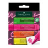 Zakreślacz 1546 4 kolory super NEON 254600 Faber-Castell