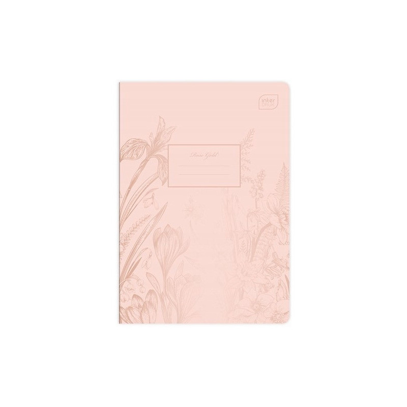 Zeszyt A5 80k kratka 70g METALLIC ROSE GOLD INTERDRUK