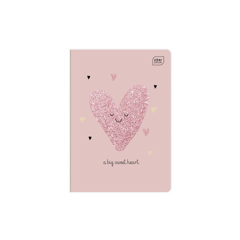 Zeszyt A5 16k 3linia GLITTER dziewczęcy INTERDRUK