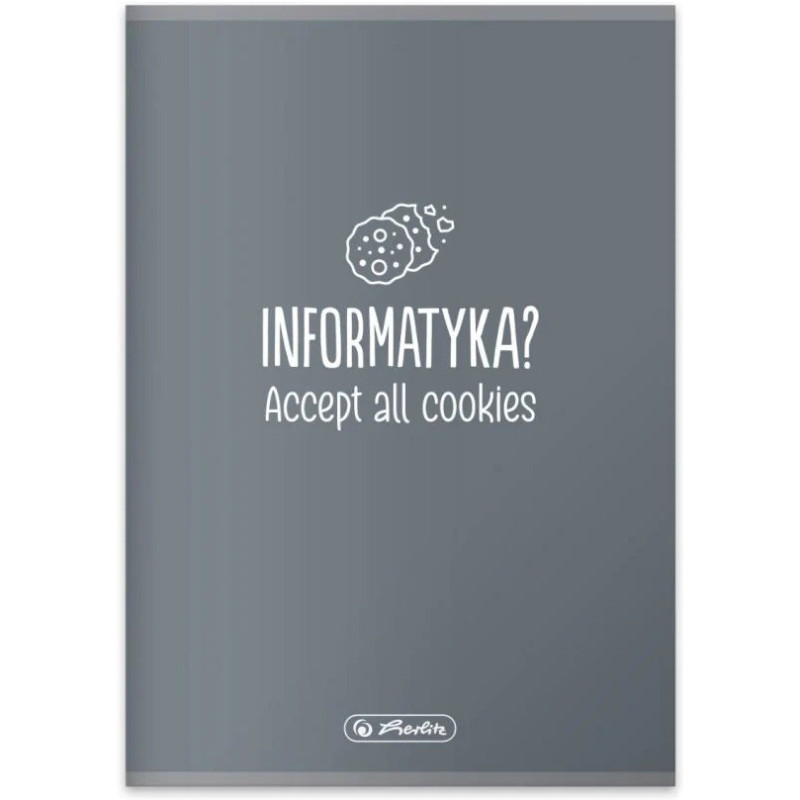 Zeszyt szkolny przedmiotowy A5 60 kartek w kratkę 70g INFORMATYKA 9577370 HERLITZ