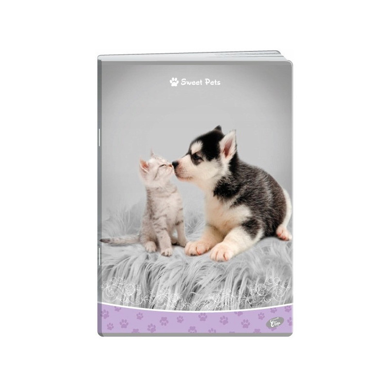 Zeszyt A5 32k kratka okładka miękka SWEET PETS EL-M13-032-KA5 ELISA