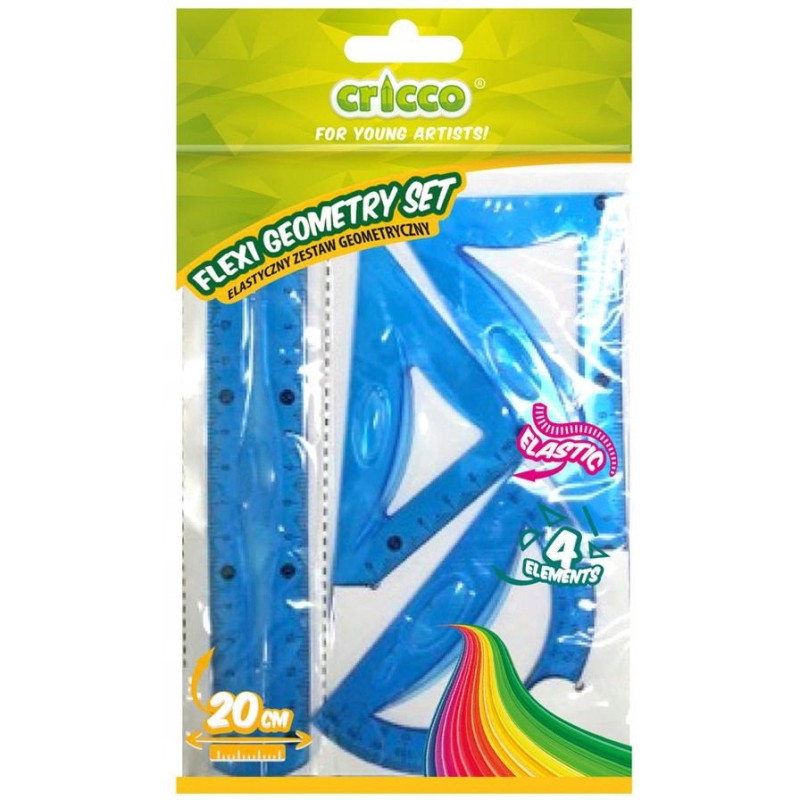 Zestaw geometryczny Flexi z linijką 20cm CR620 CRICCO