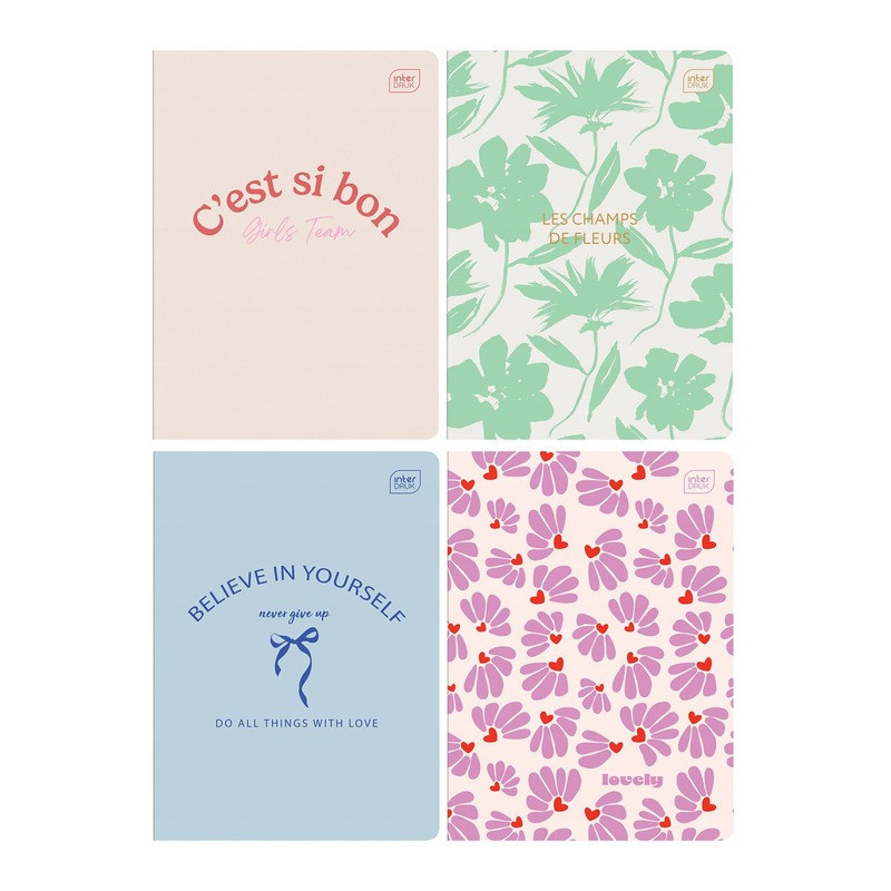 Zeszyt A5 60k linia 70g UV GIRLS INTERDRUK