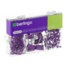 Zestaw 40 pinezek 70 spinaczy 10 klipów fioletowy 353632 BERLINGO