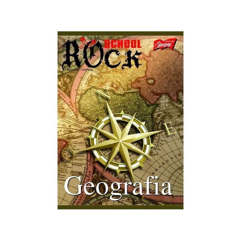 Zeszyt A5 60k kratka GEOGRAFIA laminowany UNIPAP
