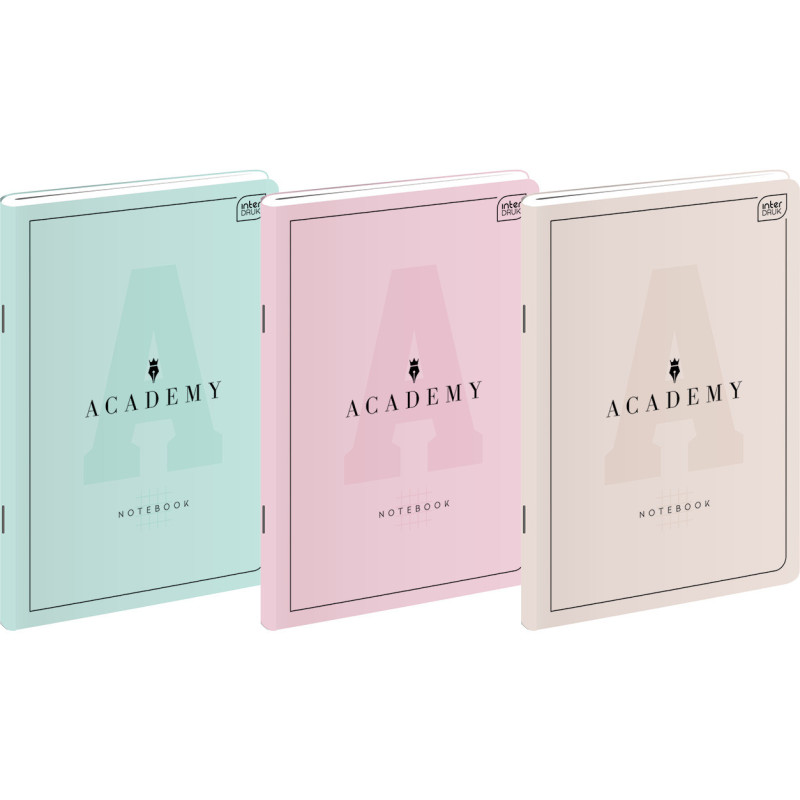 Zeszyt A4 60k kratka M 90g ACADEMY PASTEL