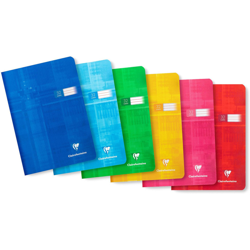 Zeszyt A5 32k linia podwójna kolorowa 90G 63549AMXC CLAIREFONTAINE