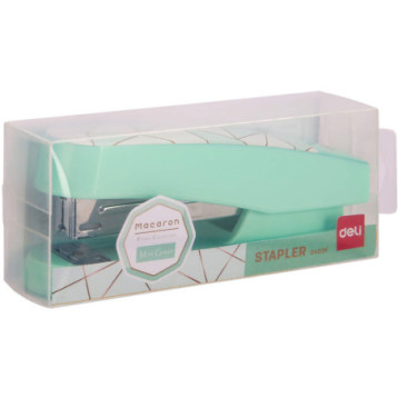 Zszywacz 25 kartek 24/6 26/6 MACARON zielony 0402F GREEN DELI Zszywacz 25 kartek 24/6 26/6 MACARON zielony 0402F GREEN DELI