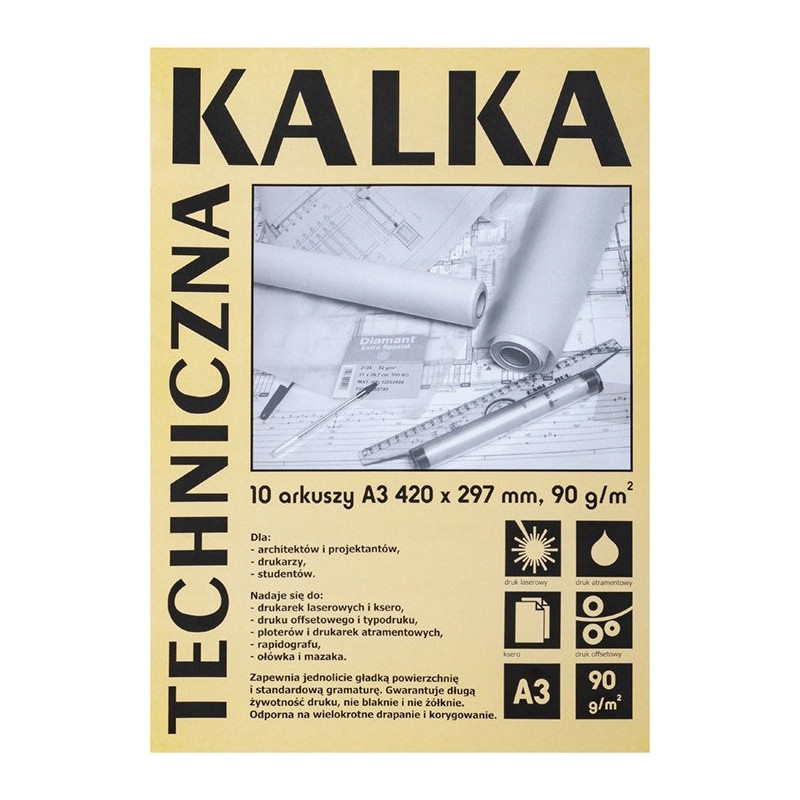 Kalka kreślarska A3 (10ark.) 90g. DA3910 KOH-I-NOOR