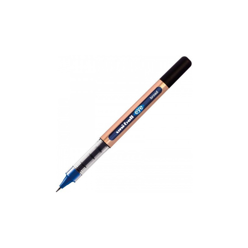 Pióro kulkowe 1mm UNI UB-150-10 niebieski obudowa złota