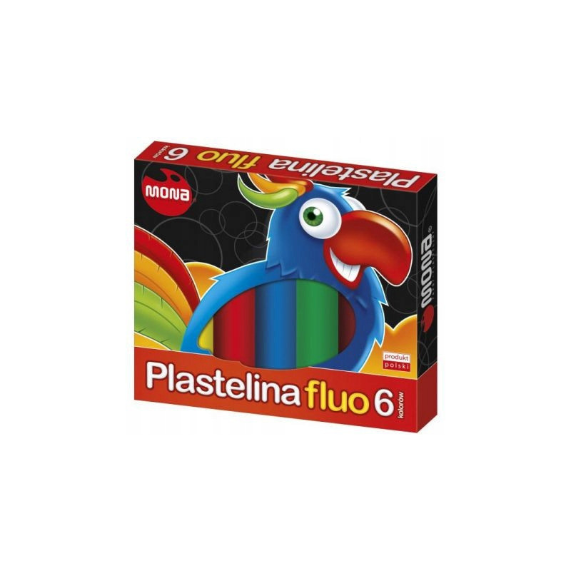 Plastelina dla dzieci Zestaw 6 kolorów neonowych MONA St.Majewski