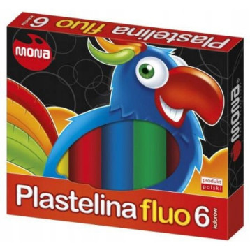 Plastelina dla dzieci Zestaw 6 kolorów neonowych MONA St.Majewski