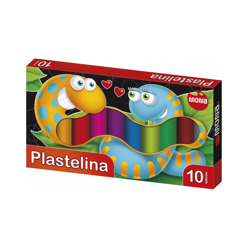 Plastelina szkolna dla dzieci Zestaw 10 kolorów MONA St.Majewski
