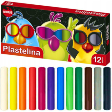 Plastelina szkolna dla dzieci Zestaw 12 kolorów MONA St.Majewski