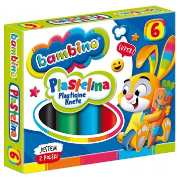Plastelina dla dzieci Zestaw 6 kolorów BAMBINO St.Majewski