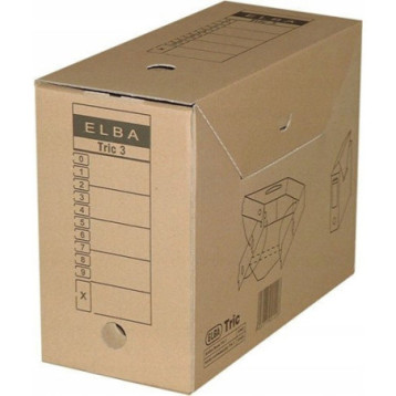 Pudło archiwizacyjne pudełko na dokumenty 15,5 cm brązowe kartonowe TRIC 100552624 ELBA