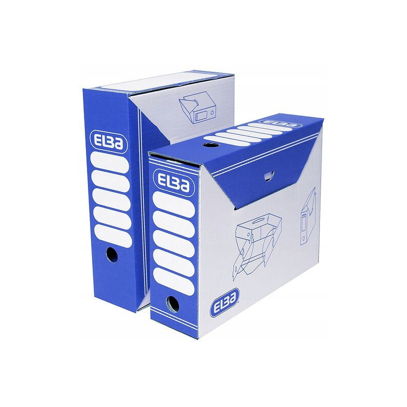 Pudło archiwizacyjne pudełko na dokumenty 9,5cm niebieskie kartonowe TRIC 100552629 ELBA
