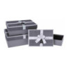 Zestaw pudełek ozdobnych PUG-23345-PR SILVER (3szt) ROZETTE