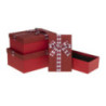 Zestaw pudełek ozdobnych PUG-24259-PR RED (3szt) ROZETTE