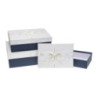 Zestaw pudełek ozdobnych PUG-23222-PR CREAM (3szt) ROZETTE