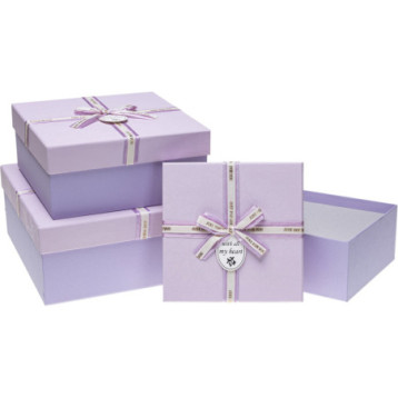 Zestaw pudełek ozdobnych PUG-23230-KW PINK (3szt) ROZETTE