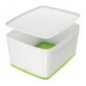 Pojemnik MyBOX duży z pokrywką biało-zielony LEITZ 52161064