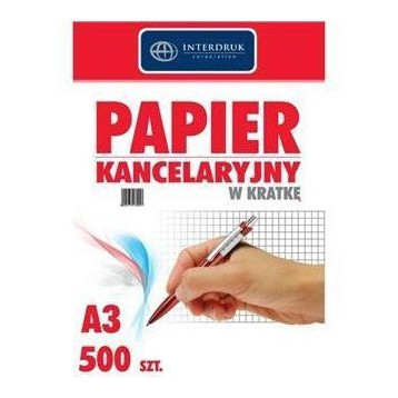 Papier kancelaryjny A3 kratka(500) INTERDRUK Papier kancelaryjny A3 kratka(500) INTERDRUK