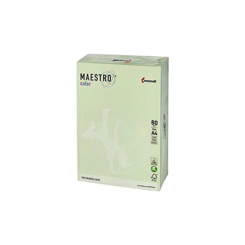 Papier ksero A4 80g MAESTRO COLOR GN27 pastel jasna zieleń