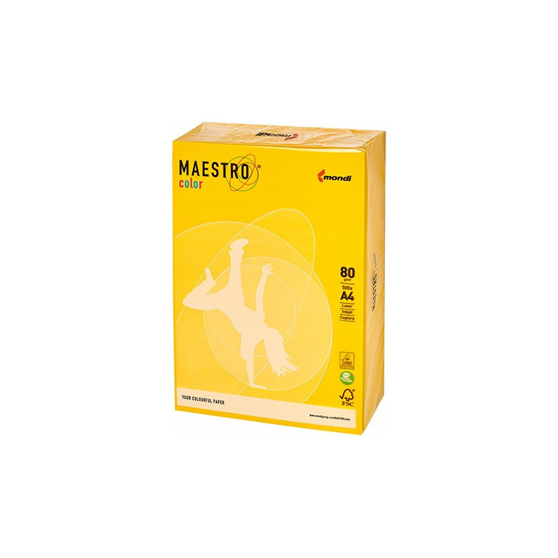 Papier ksero A4 80g MAESTRO COLOR IG50 Intensywny żółć siarkowa