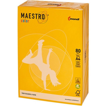 Papier ksero A4 80g MAESTRO COLOR SY40 Intensywny żółty słoneczny Papier ksero A4 80g MAESTRO COLOR SY40 Intensywny żółty słoneczny