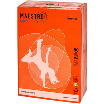 Papier ksero A4 80g MAESTRO COLOR OR43 Intensywny pomarańczowy Papier ksero A4 80g MAESTRO COLOR OR43 Intensywny pomarańczowy
